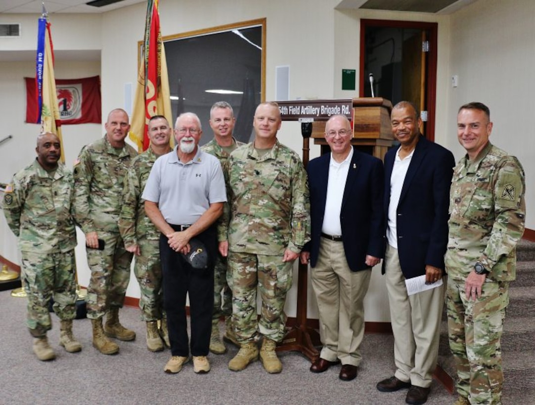 Street sign unveiled in honor of the 54th FA Brigade centennial