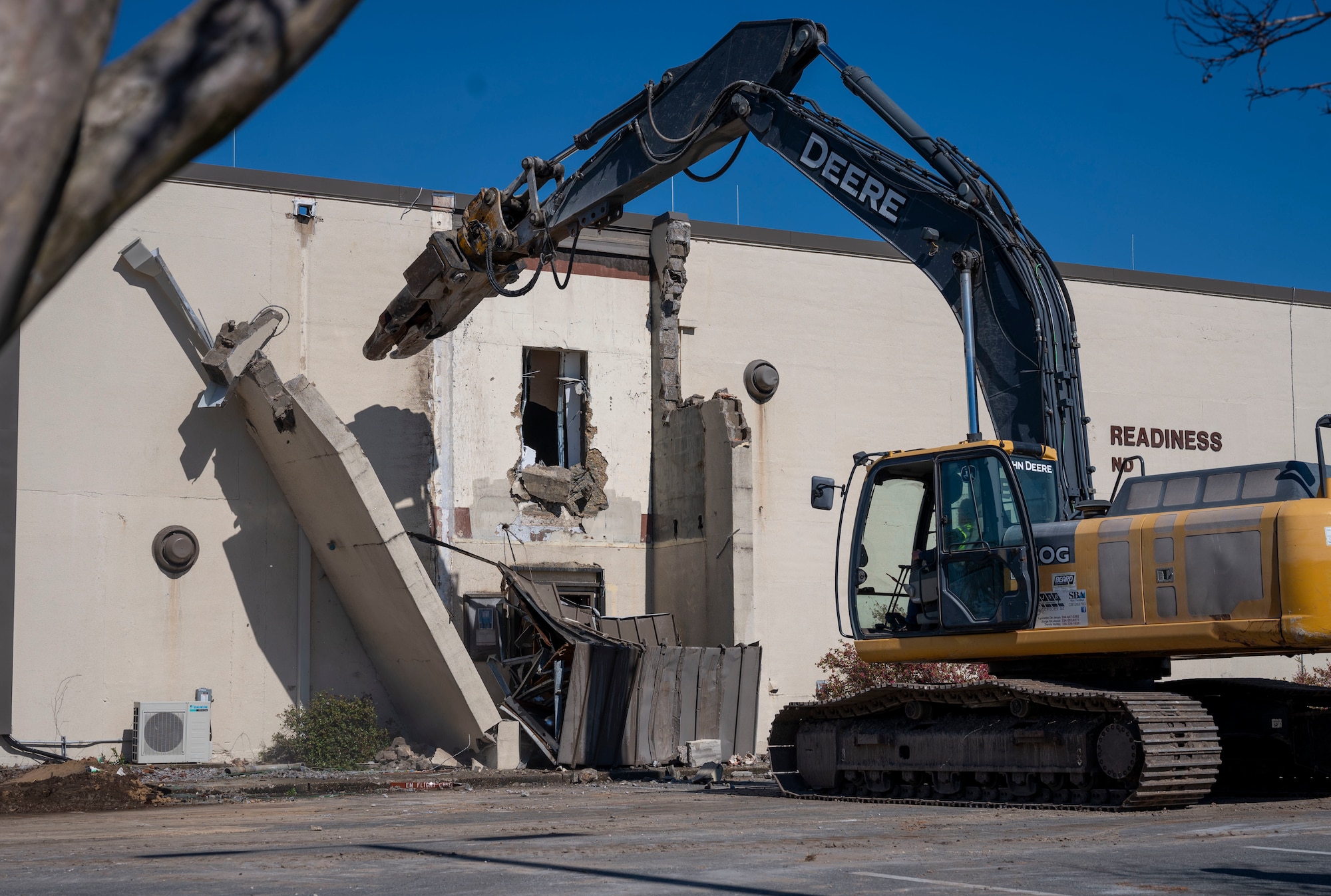 a building is demolished