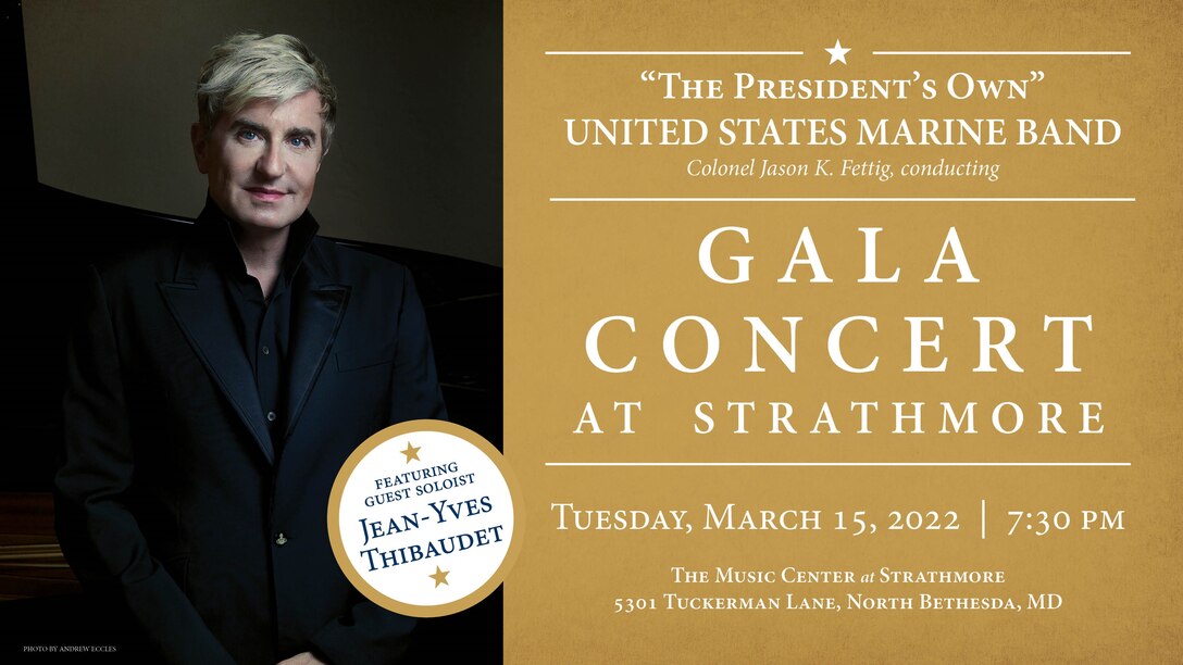 March 15 at 7:30 pm 
The Music Center at Strathmore 
Request Free tickets: https://www.strathmore.org/what-s-on/in-the-music-center/the-us-marine-band/ 
As “The President’s Own” triumphantly returns to live performances, the centerpiece of the 2022 Showcase Concert series is this special gala concert at the beautiful Music Center at Strathmore. This concert takes stock of the challenges of the last two years and serves as a celebration of the arts and live music. Appropriately beginning with legendary American composer Adolphus Hailstork’s opener entitled “Celebration!,” the program continues with a world première of a new piece by celebrated composer and violist Jessica Meyer, written especially for the Marine Band and this occasion. The Marine Band also revisits Leonard Bernstein’s classic Symphonic Dances from West Side Story in time for the show's newest iteration for film, and collaborates for the first time with world-renowned pianist Jean-Yves Thibaudet, performing a brand new transcription of a Concerto based on the tango that was written specifically for him by Aaron Zigman, famed composer for both film and the concert stage.