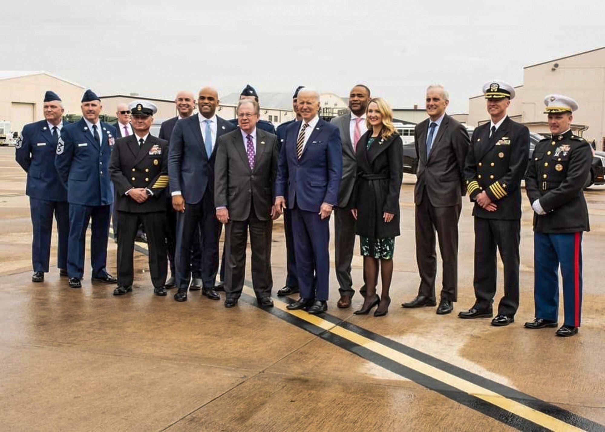 POTUS visits with military Airmen