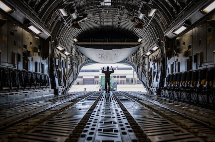 photo from a C-17 training flight