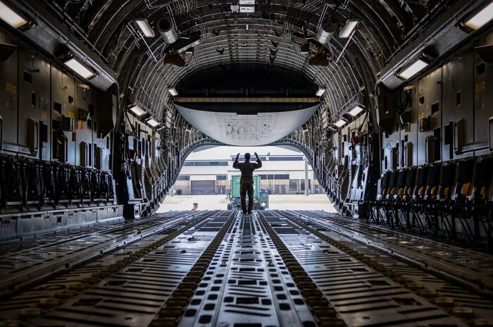 photo from a C-17 training flight