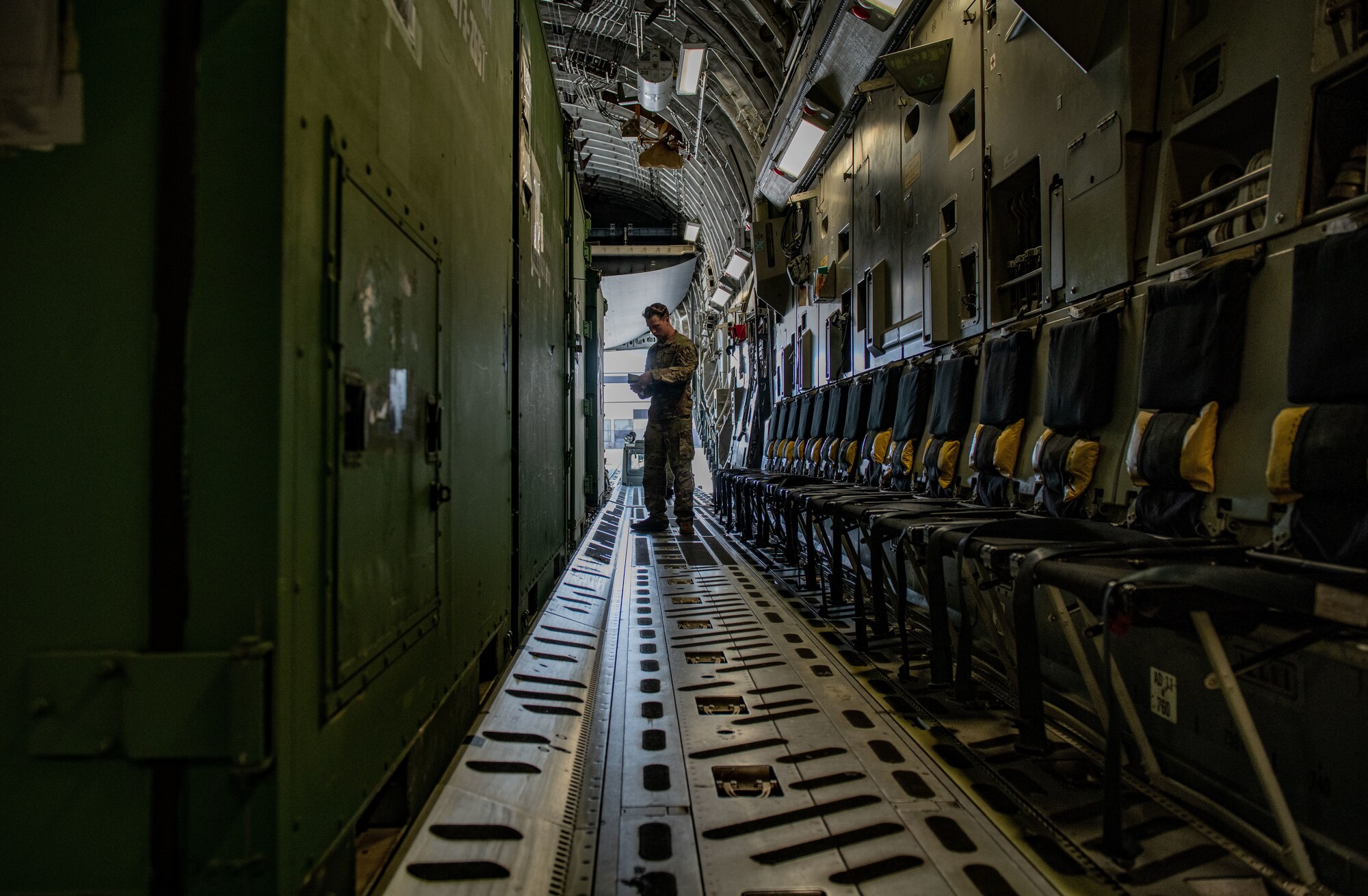 photo from a C-17 training flight