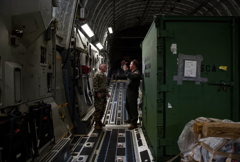 photo from a C-17 training flight