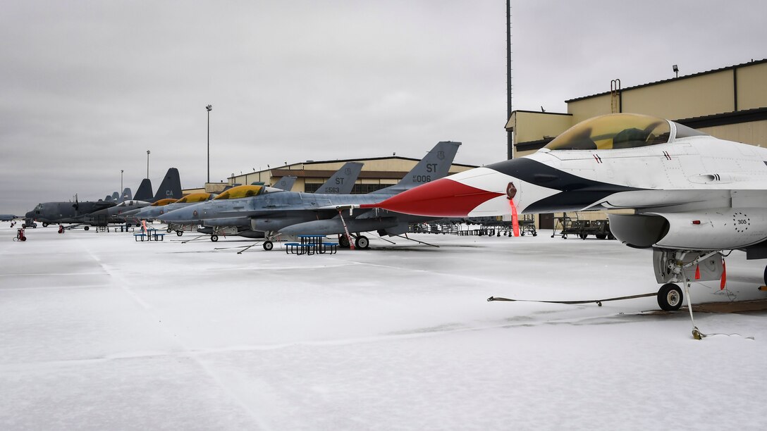 Ice covered ground instructional training aircraft ramp