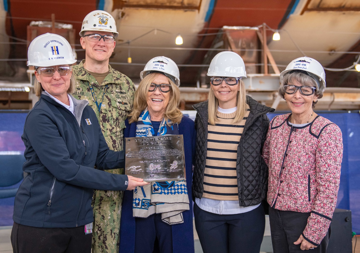 The keel of future USS Ted Stevens (DDG 128), the 78th Arleigh Burke-class ship was ceremonially laid at Huntington Ingalls Industries (HII) Ingalls Shipbuilding, March 9.