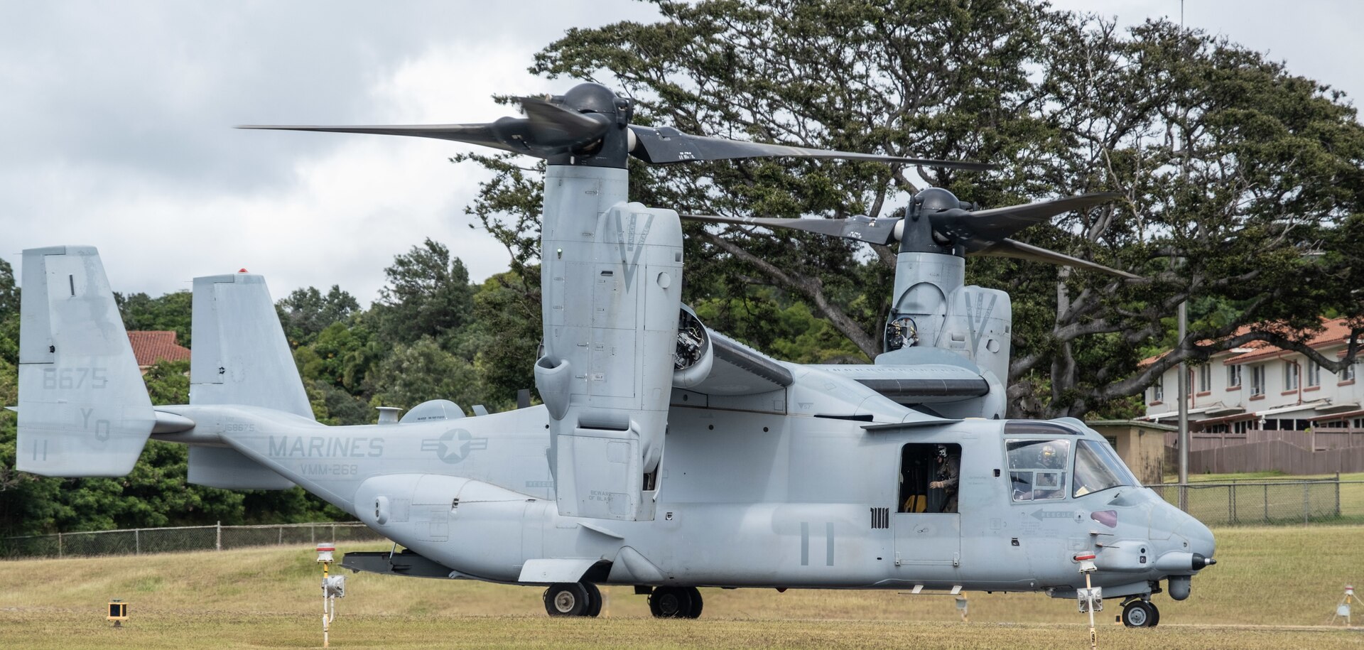 A single touch and go marks the first time an Osprey lands at Tripler. Check out the well organized and successful venture between Army and Marine Corps forces. Caring together.