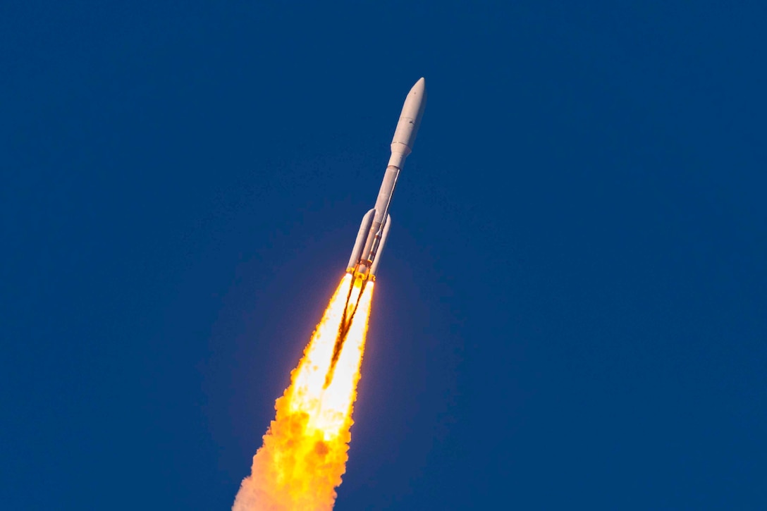 A rocket launching.