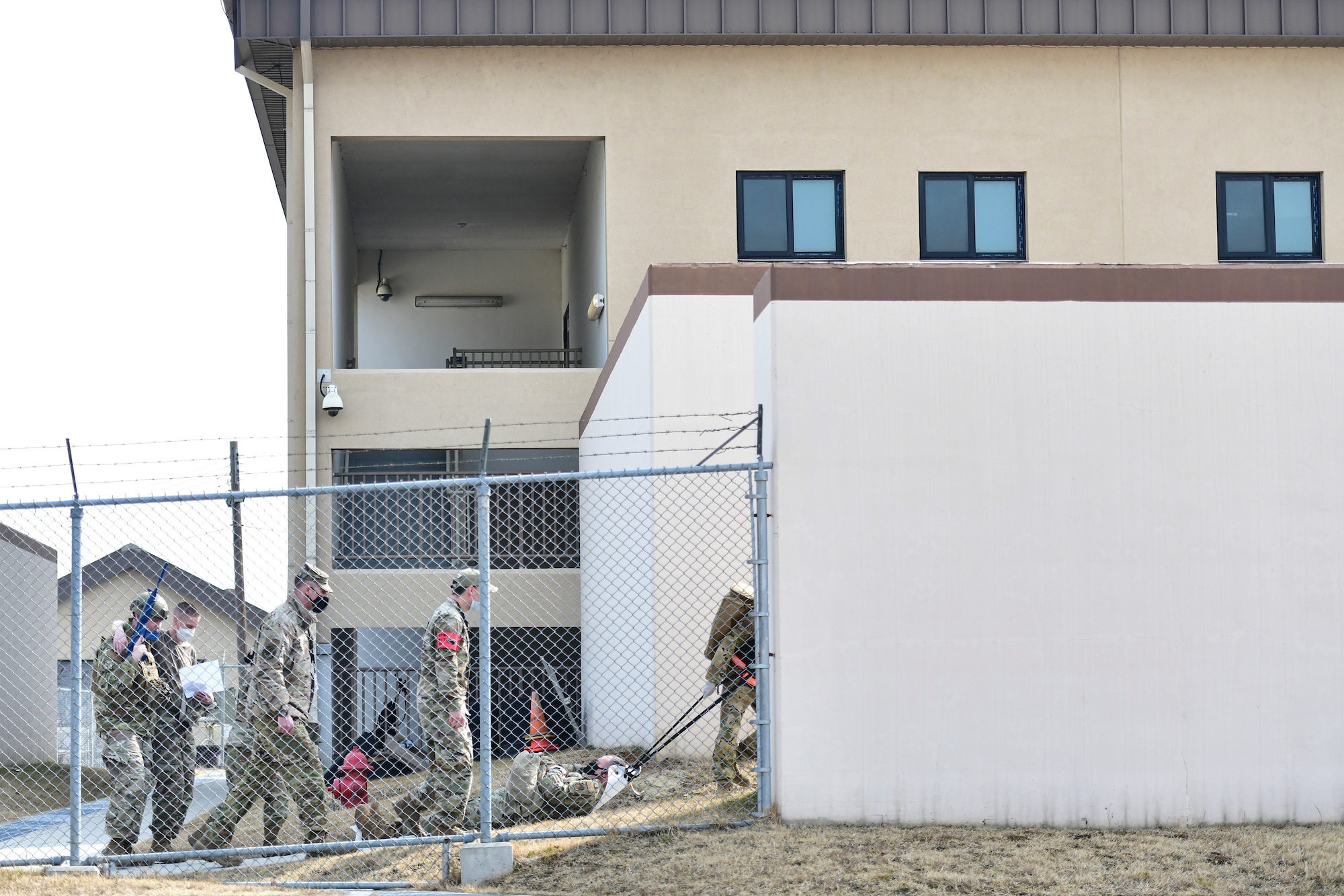 Airmen extricate simulated victims.