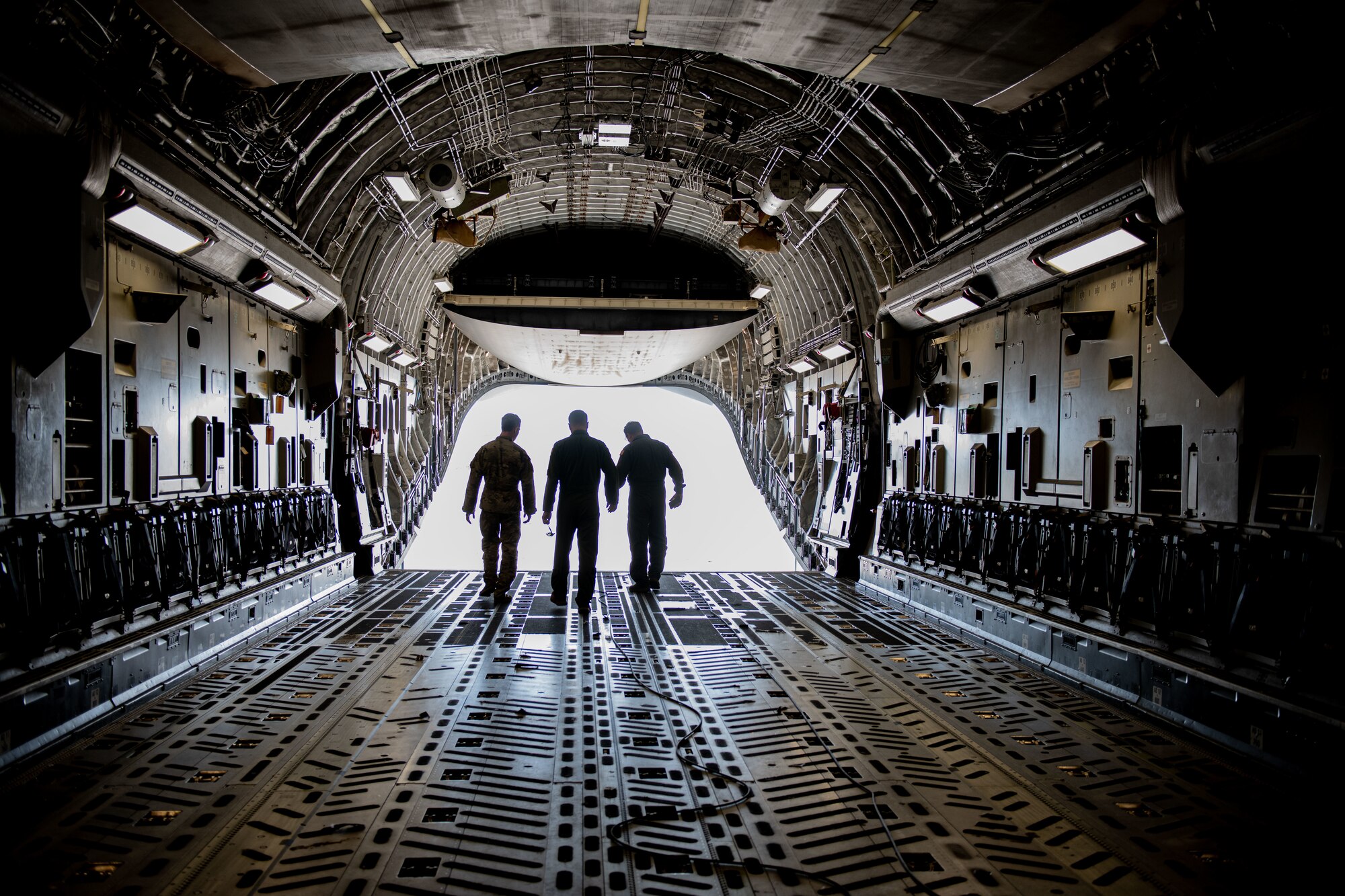 photo from a C-17 training flight