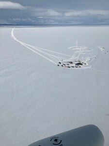 Good Samaritans provide aid March 5, 2022, to the five victims of a Cessna 206 crash at Lake Iliamna in Alaska. Alaska Air National Guardsmen of 176th Wing and Coast Guardsmen of the 17th District medically evacuated victims from the scene using HH-60G Pave Hawk and MH-60 Jayhawk helicopters.