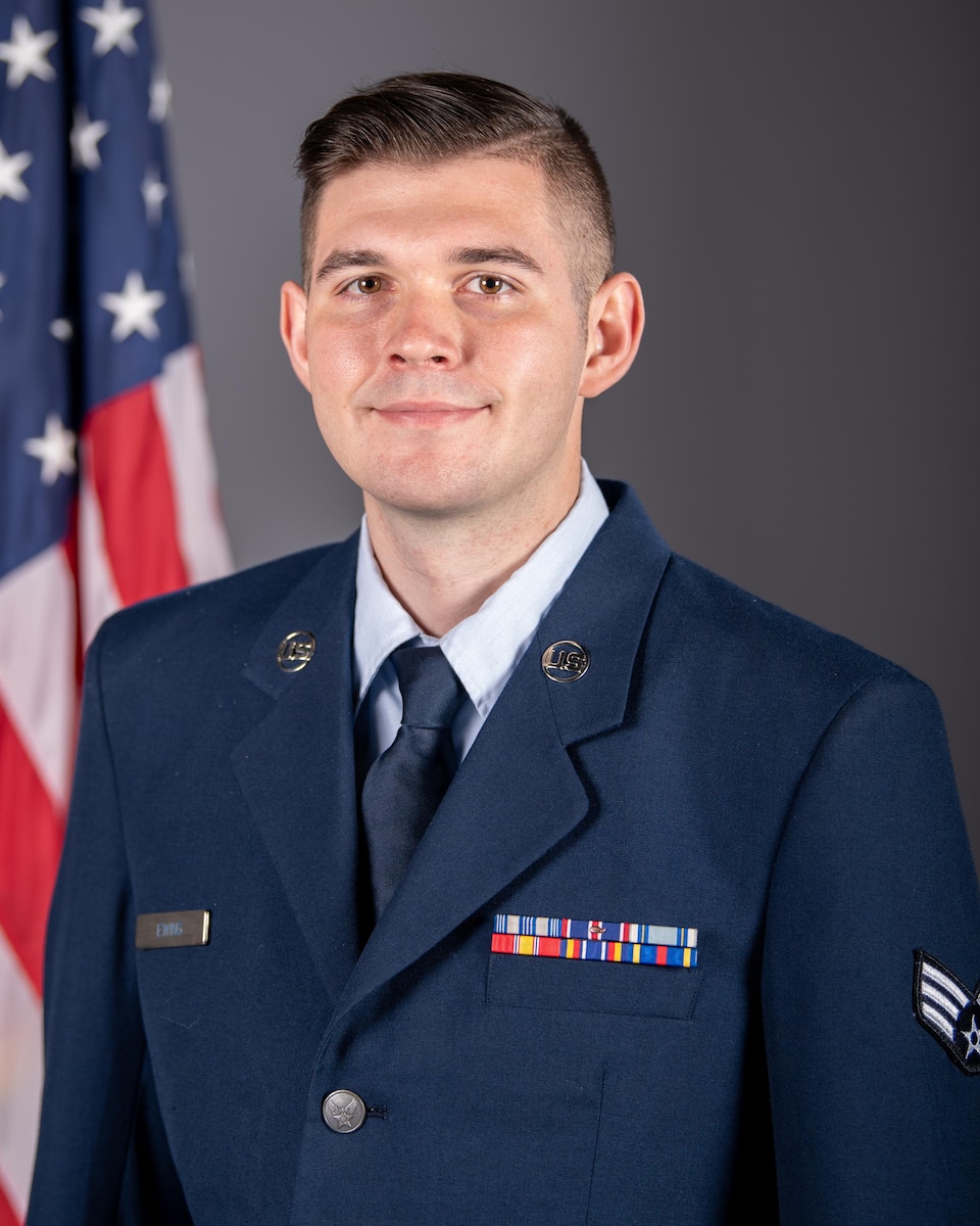 Senior Airman Xavier Ewing has been named the 2022 Kentucky Air National Guard Airman of the Year in the Airman category. Ewing is a C-130 Hercules crew chief in the 123rd Aircraft Maintenance Squadron. (U.S. Air National Guard photo by Phil Speck)