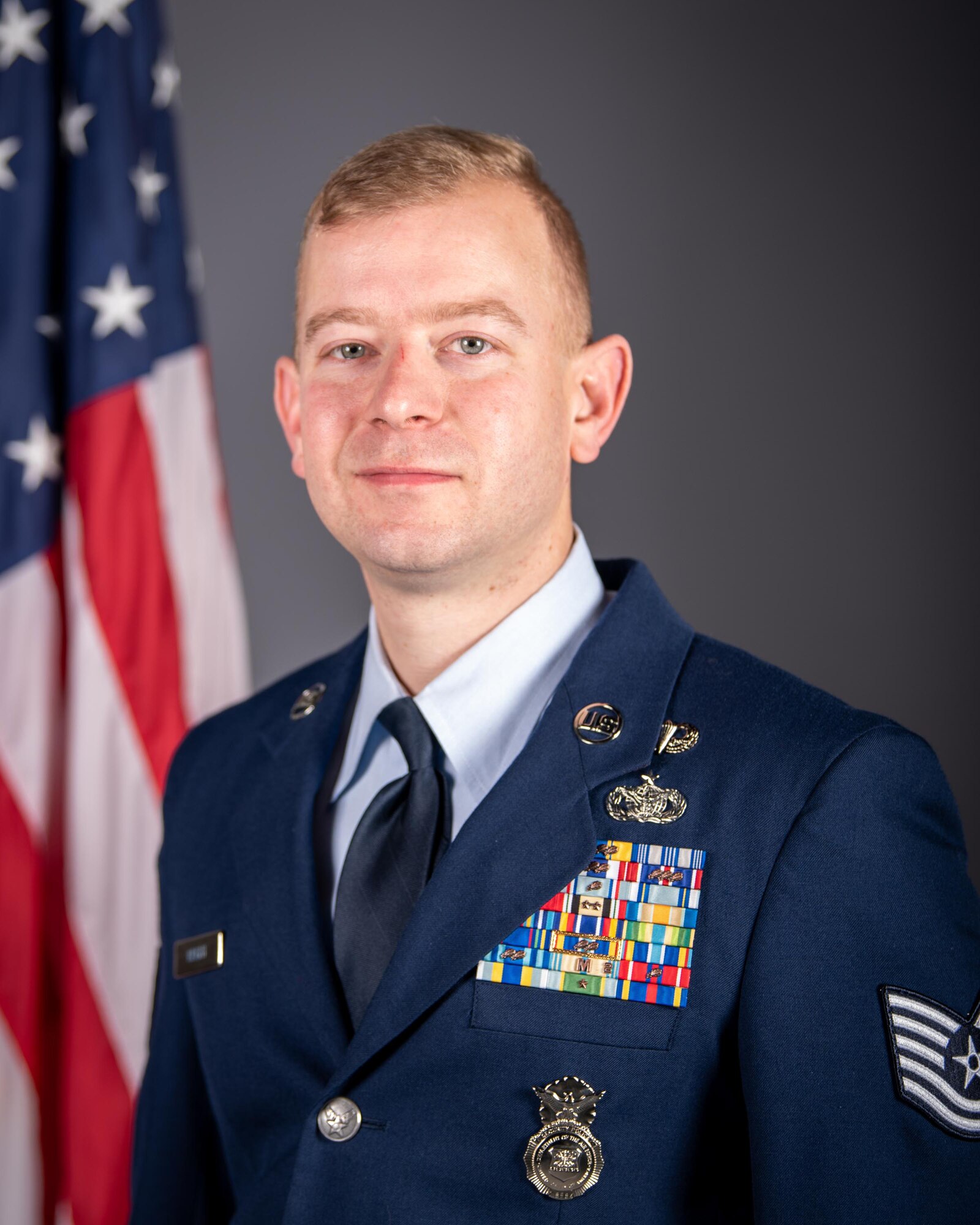 Tech. Sgt. Elijah Wright has been named the 2022 Kentucky Air National Guard Airman of the Year in the Non-Commissioned Officer category. Wright is a fire team leader in the 123rd Global Mobility Readiness Squadron. (U.S. Air National Guard photo by Phil Speck)