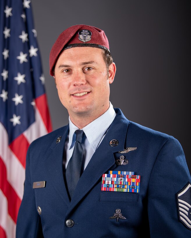 Master Sgt. Andrew Zena has been named the 2021 Kentucky Air National Guard Airman of the Year in the Senior Non-Commissioned Officer category. Zena is a pararescueman in the 123rd Special Tactics Squadron. (U.S. Air National Guard photo by Phil Speck)