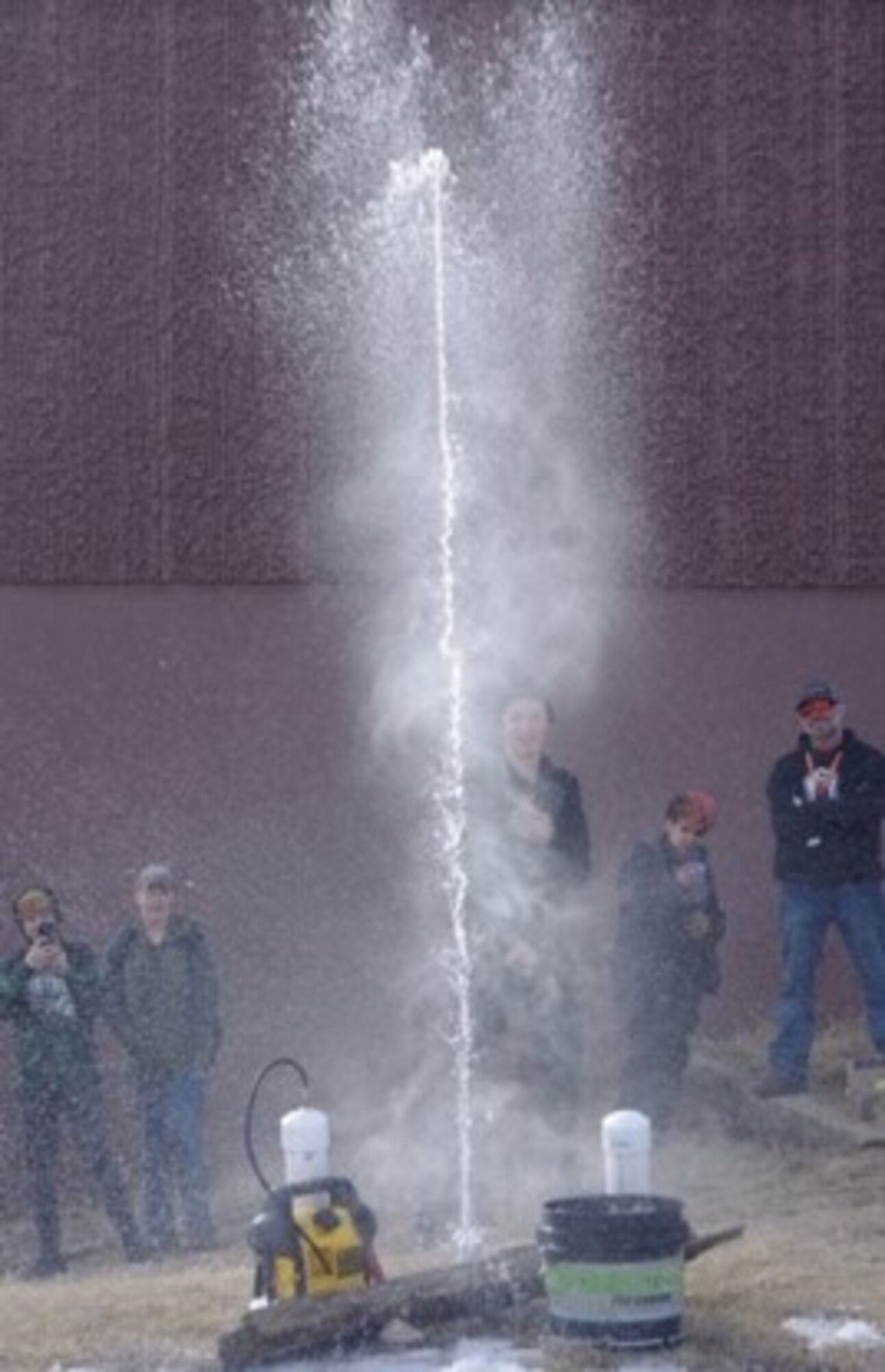 The day concluded with a 2-liter soda bottle rocket launch competition