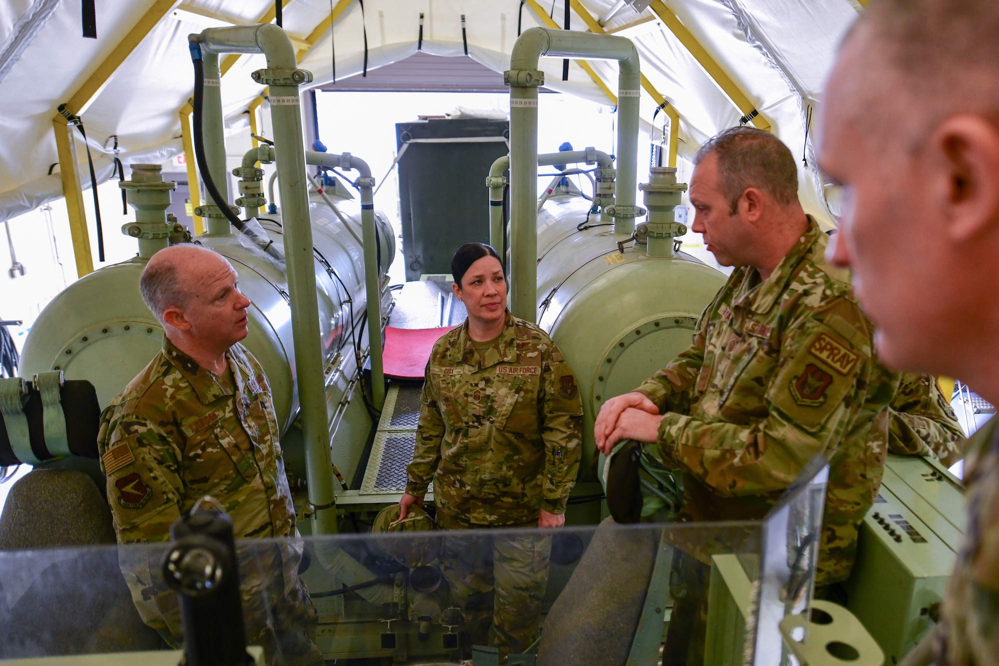 Maj. Gen. Bret Larson, 22nd Air Force commander, and Chief Master Sgt. Chin Cox, 22nd Air Force command Chief, visited Youngstown Air Reserve Station, Ohio, during a Unit Training Assembly, March 4-7, 2022.