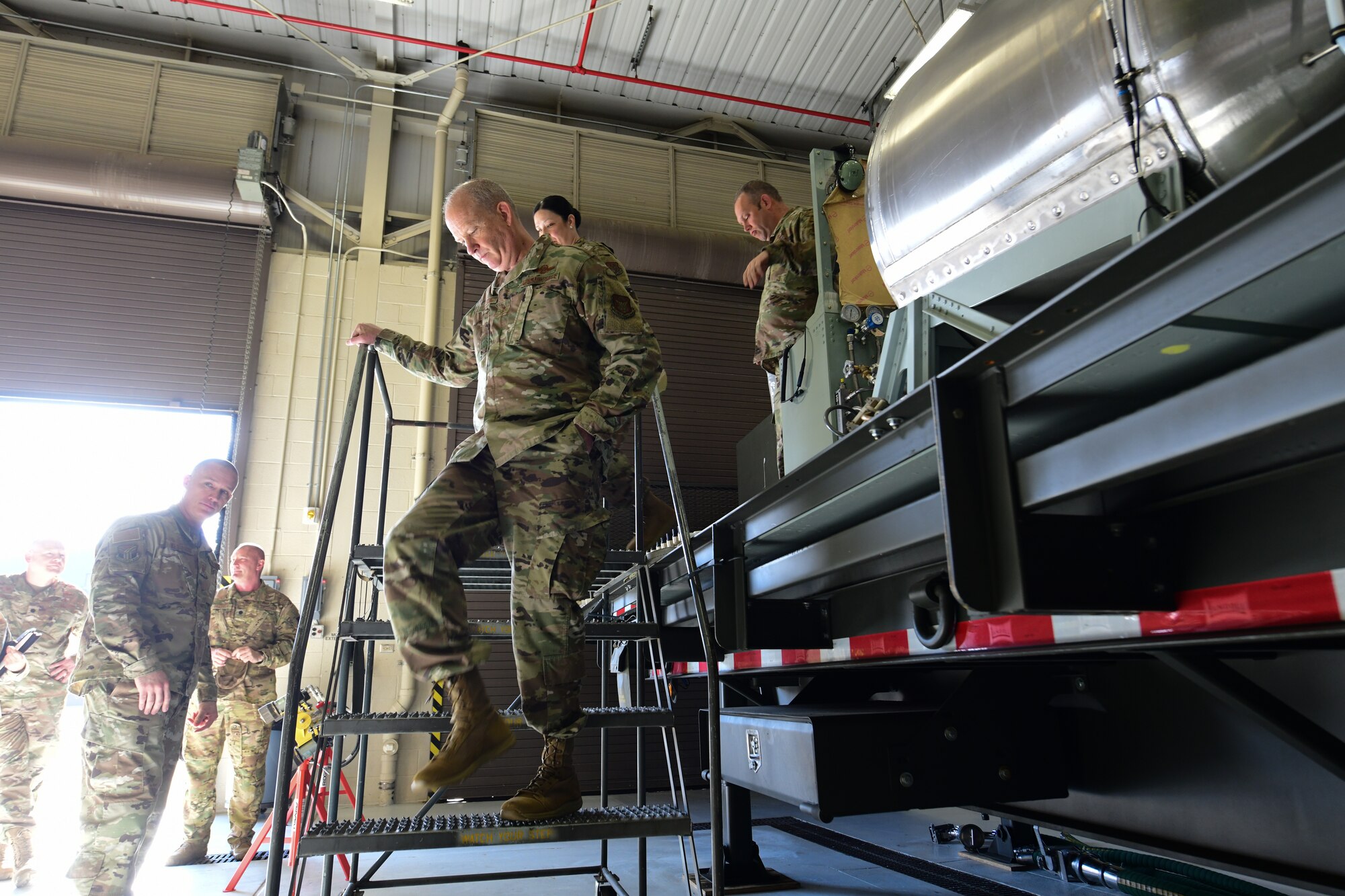 Maj. Gen. Bret Larson, 22nd Air Force commander, and Chief Master Sgt. Chin Cox, 22nd Air Force command Chief, visited Youngstown Air Reserve Station, Ohio, during a Unit Training Assembly, March 4-7, 2022.