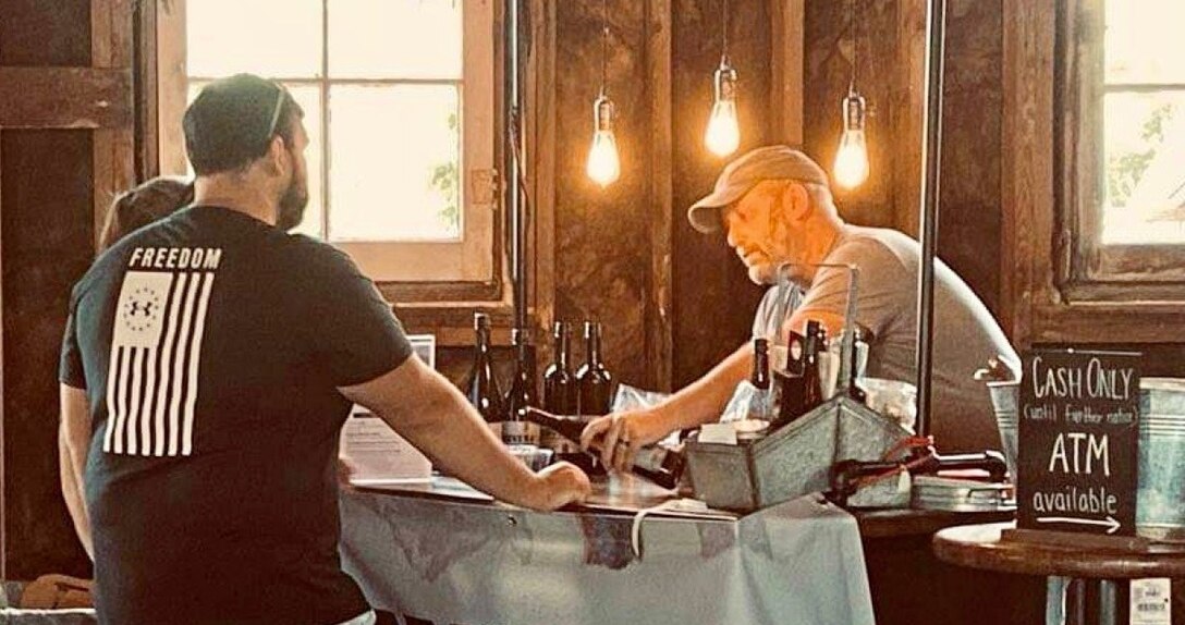 Part of retired Office of Special Investigations Special Agent Corey Christman's work as a winemaker is to conduct wine tastings for the public. (Courtesy photo)