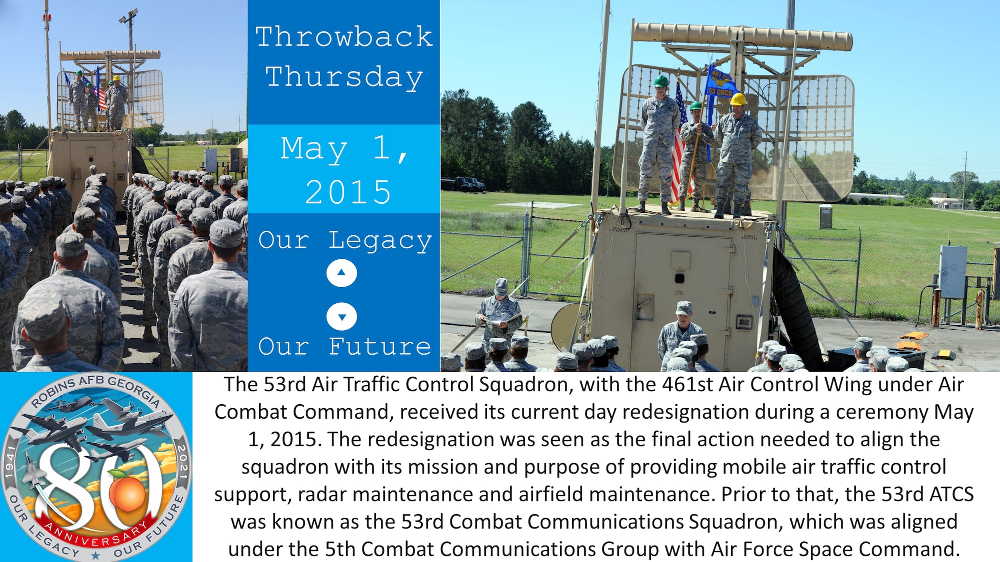graphic shows photos of military unit standing in formation with guidons being held.