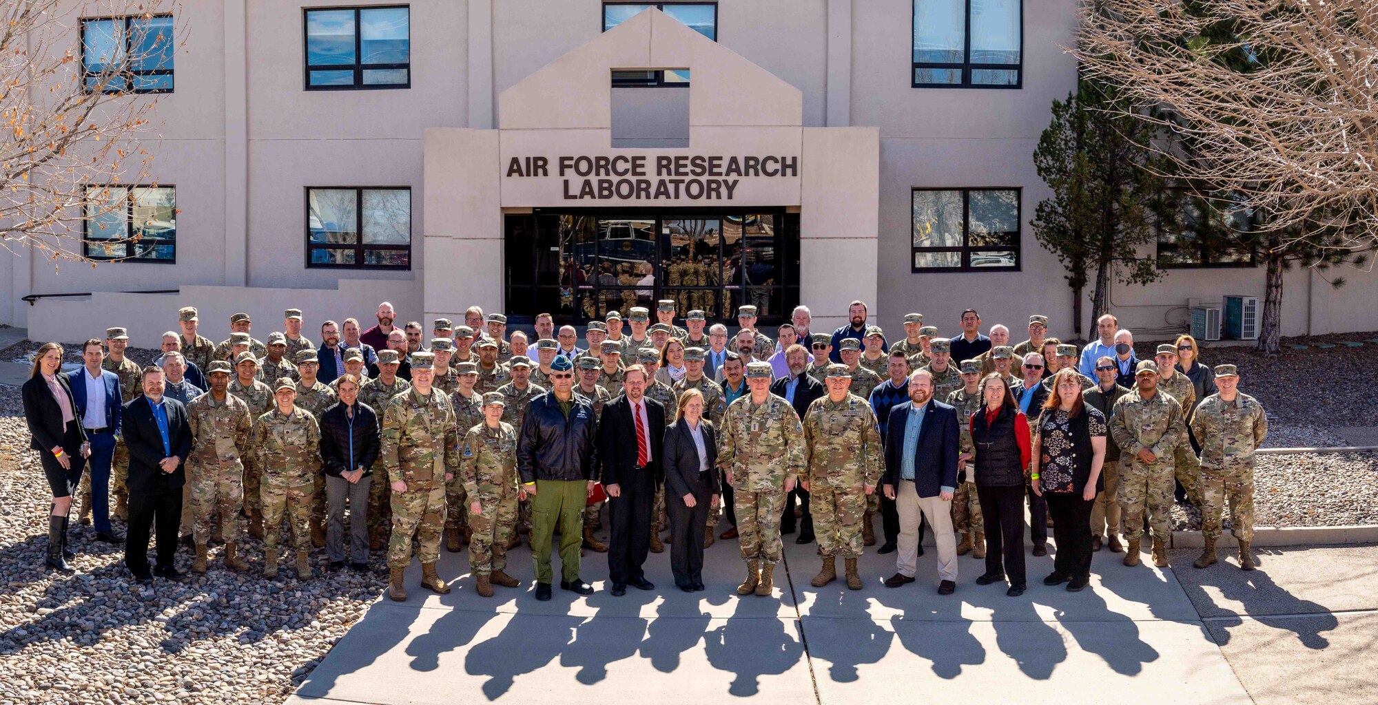 A gathering of attendees during the second day of the 2nd Annual Delta Innovation Summit held at Kirtland AFB, N.M. in February. The Air Force Research Laboratory Space Vehicles Directorate and the Space Systems Command Innovation and Prototyping Directorate hosted the three day event. (U.S. Air Force photo/Allen Winston)