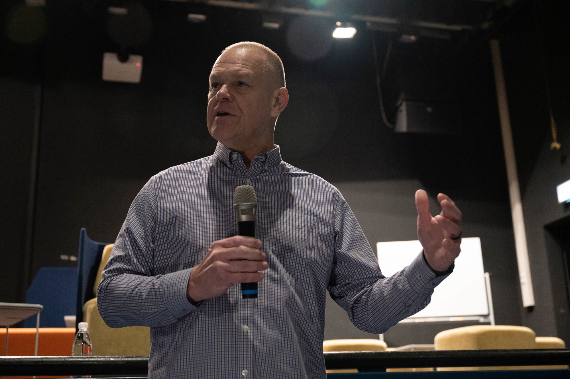 CMSAF speaks during an all-call.