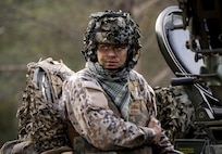 A Latvian Armed Forces soldier takes part in multinational training during Saber Strike 22 at Camp Adazi, Latvia, March 7, 2022. Saber Strike is designed to enhance interoperability with our NATO allies and strengthen regional relationships that we have developed. Saber Strike allows NATO allies to connect personally, professionally, technically, and tactically to create synergistic effects and a more proficient multi-national combat force. (U.S. Army photo by Staff Sgt. Thomas Mort)