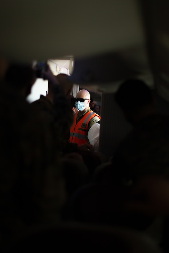 U.S. Marines with the Command Element, 5th Marine Regiment, Marine Rotational Force Darwin (MRF-D) 22 enter Royal Australian Air Force Base Darwin, NT, Australia, March 12, 2022. MRF-D 22 is a six month rotation where U.S. Marines, the Australian Defence Force, and other allied and partner nations enhance their interoperability and readiness posture in the Indo-Pacific region.