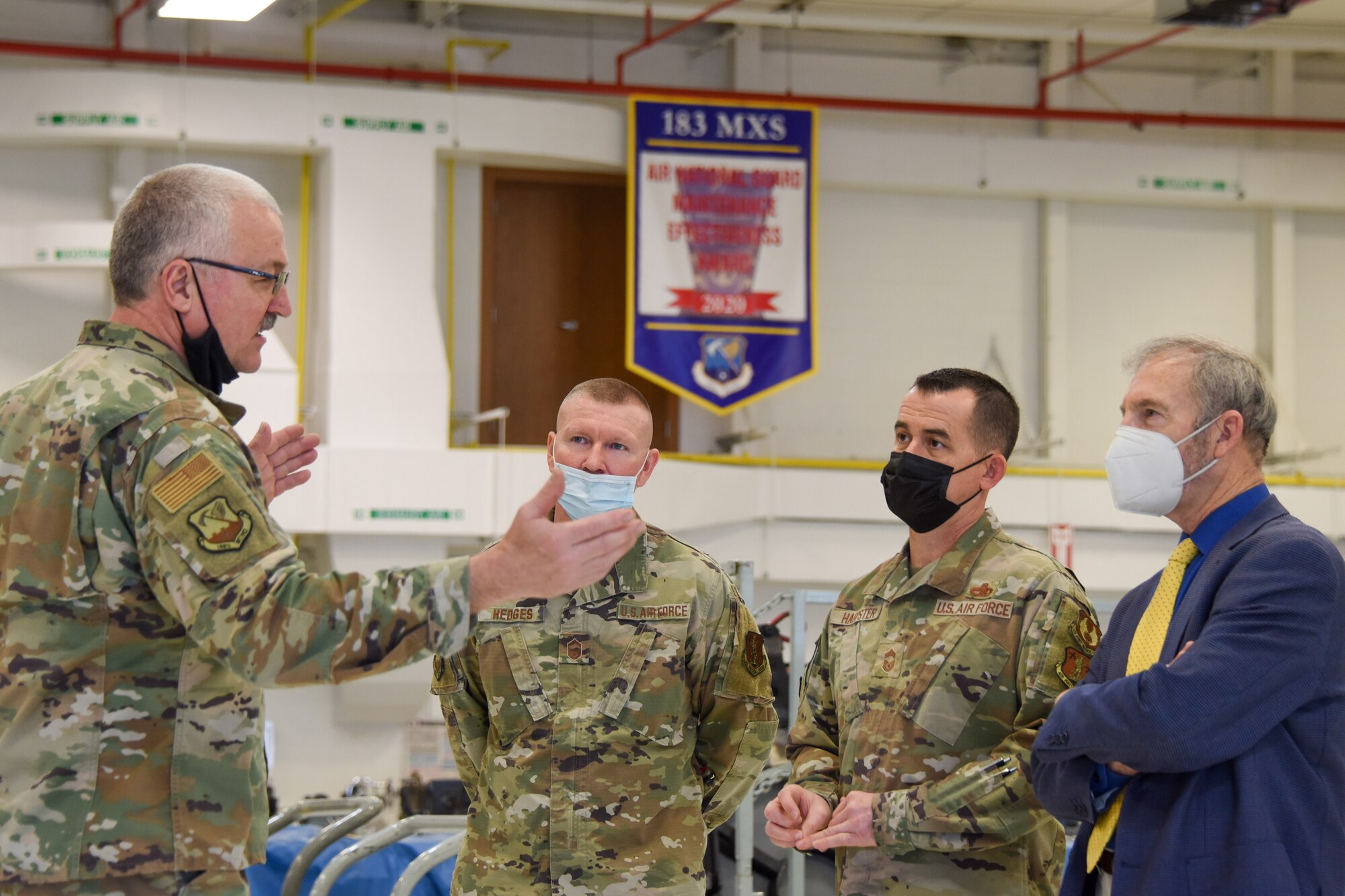 Photo of maintenance facility tour.