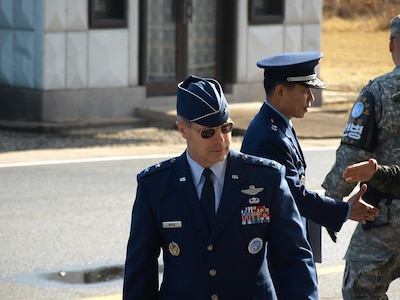 Two of the general officers representing the UNC at the meeting were Maj. Gen. Johnny Weida, U.S. Air Force and Brigadier Gen. Lee Chang-hyeon, Republic of Korea Air Force.