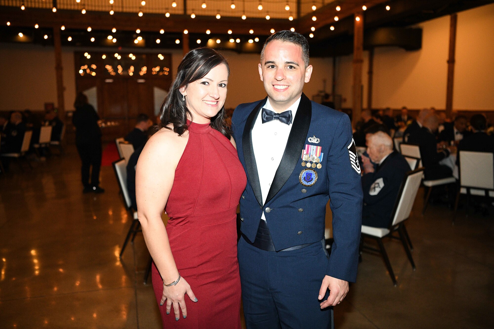 Master Sgt. Alexander James, recipient of a Columbia Southern University scholarship and Operation Blue Suit winner poses for a photo March 10, 2022 in New Braunfels, Texas.