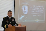 Flora presents lecture on importance of diversity in the military