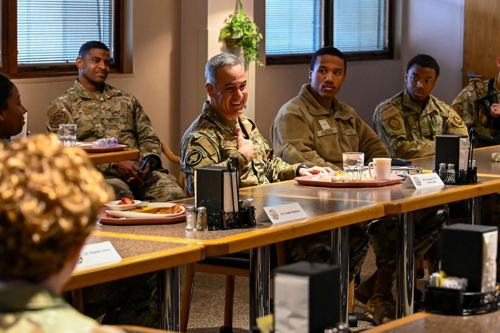SEAC enjoys breakfast with Airmen