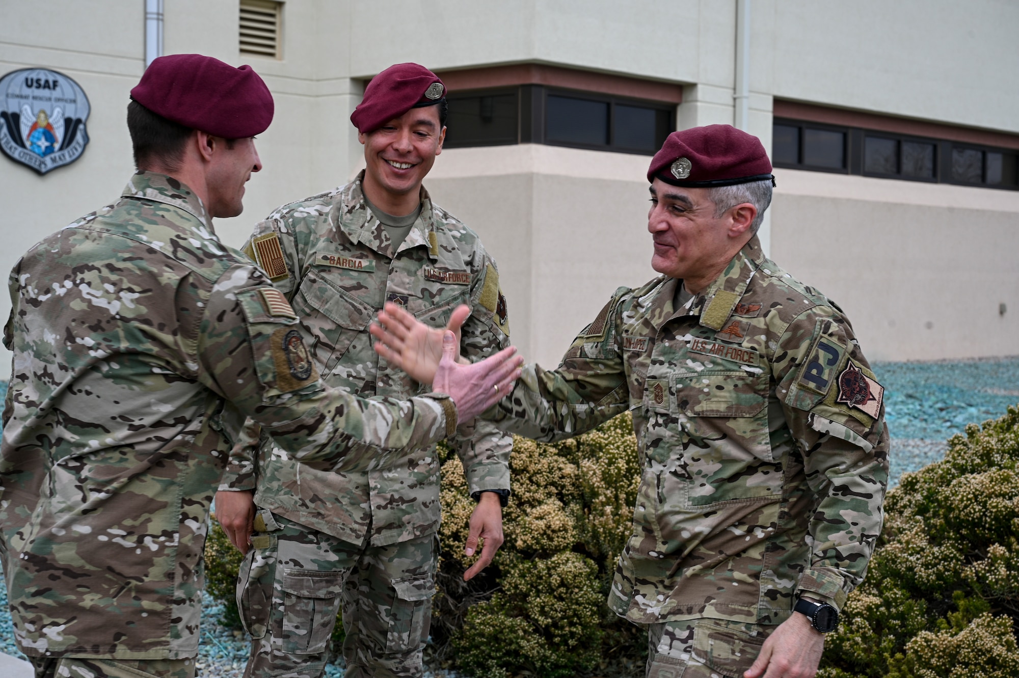 SEAC is greeted by leadership from the 351st Special Warfare Training Squadron