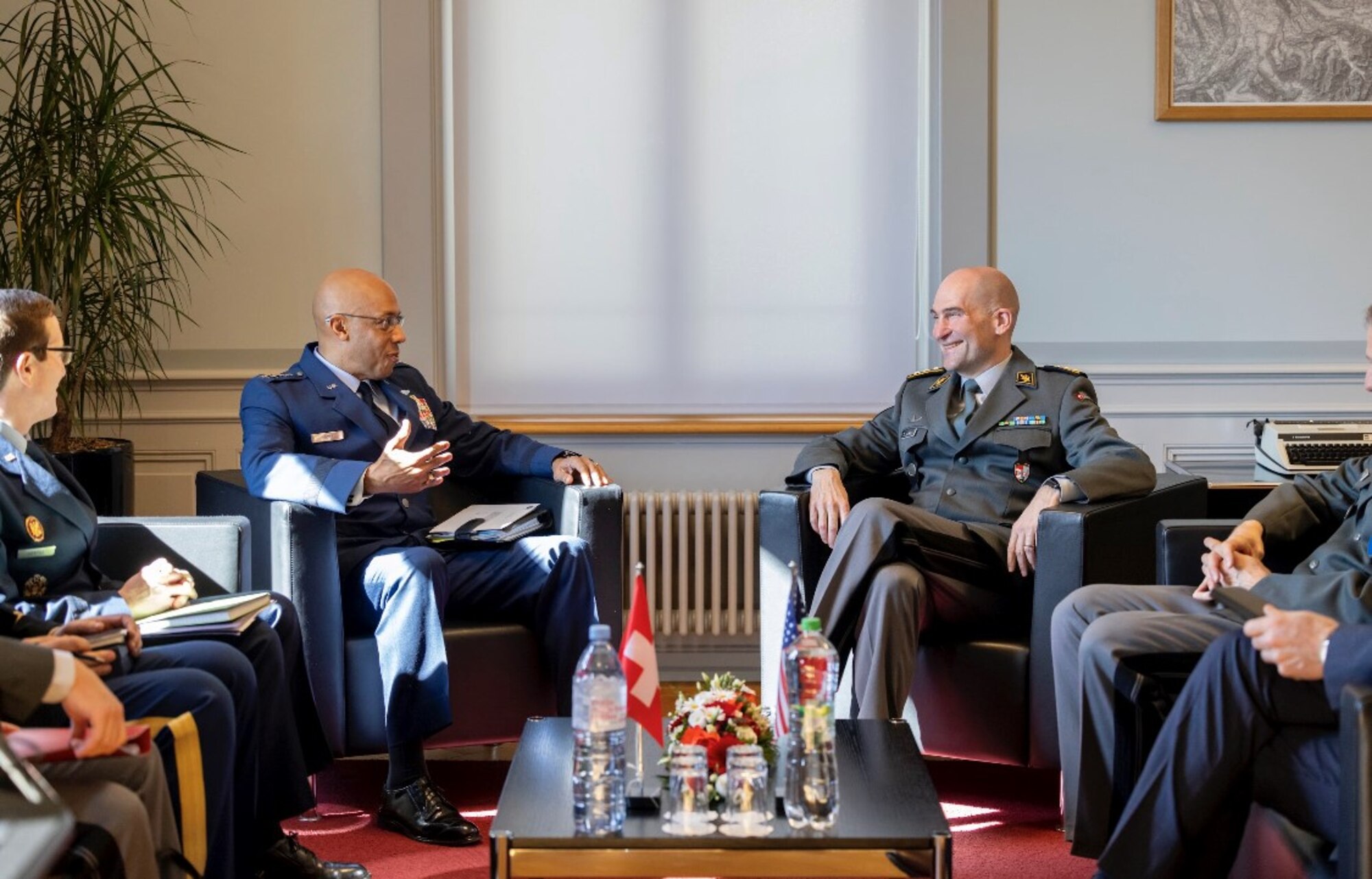 Air Force Chief of Staff Gen. CQ Brown, Jr., traveled to Switzerland March 12-15. The scheduled visit highlighted the U.S. Air Force’s commitment to the U.S.-Switzerland bilateral defense partnership and regional security in Europe. (Courtesy photo)