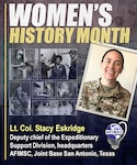 Lt. Col. Stacy Eskridge is the deputy chief of the Expeditionary Support Division in the Expeditionary Support and Innovation Directorate in San Antonio.