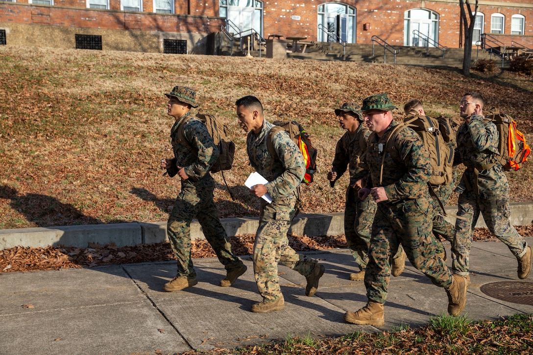 U.S. Marines and Sailors participate in the “Beast Slayer” competition on MCB Quantico, Virginia, March 11, 2022. The competition is used to promote morale, fitness, and warrior ethos among service members. The event tested participants in areas including land navigation, combat lifesaving, weapon systems, and physical readiness. (U.S. Marine Corps photo by Cpl. Eric Huynh)