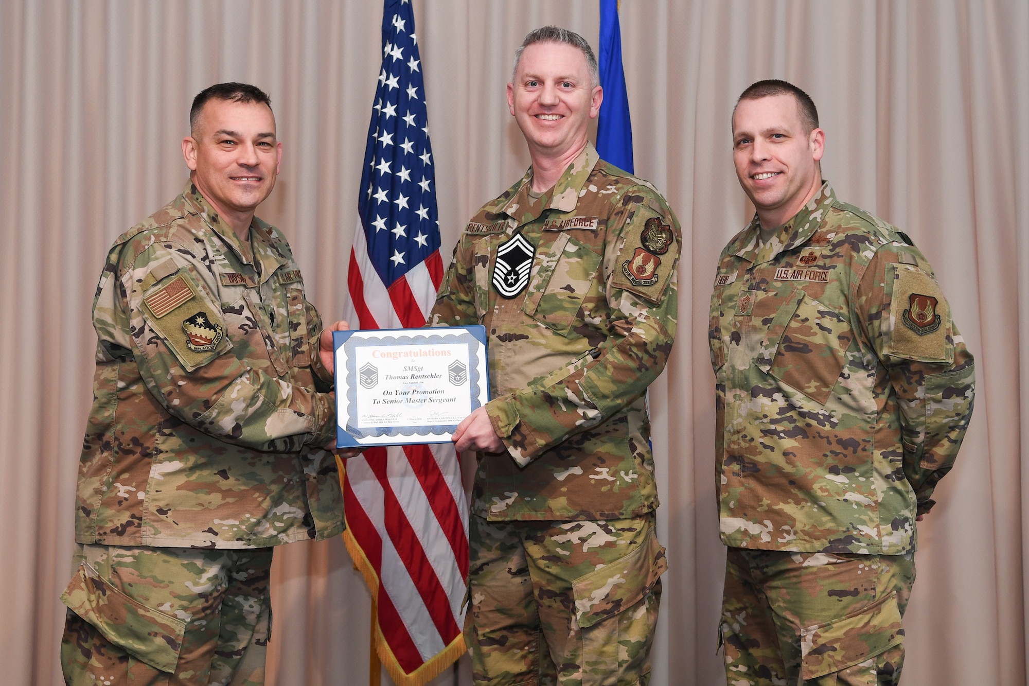 Airman receives certificate from senior leaders