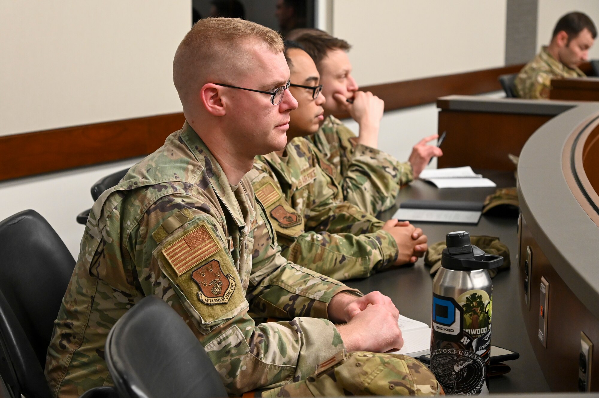 Air Force students sit in classroom