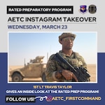 Air Force Rated Preparatory Program (RPP) students will take control of Air Education and Training Command’s Instagram page @aetc_firstcommand March 23-24, 2022, to give an exclusive look of how the program provides Airmen a unique opportunity to gain and strengthen basic aviation skills.

U.S. Air Force 1st Lt. Travis Taylor, assigned to the 90th Missile Wing at F.E. Warren Air Force Base, Wyoming,  will take over the AETC Instagram page March 23. 

During the takeover, AETC’s Instagram followers will a get a closer look at training sessions, as well as students and instructors in action while in flight. Followers will also be able to ask Taylor and Cerino questions about the ins and outs of the program.