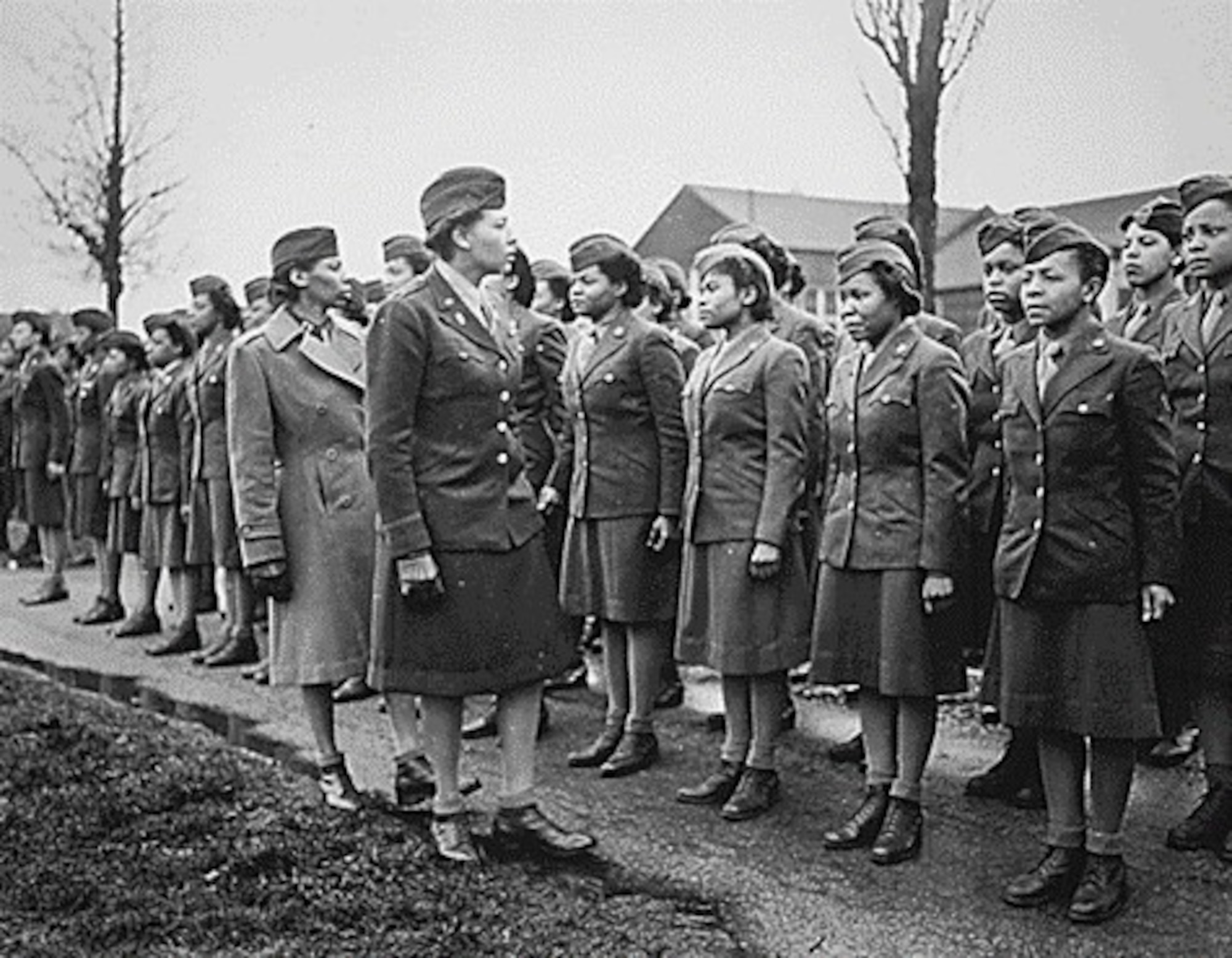 6888th Commander, Major Charity Adams and the Executive Officer, Capt. Abbie Noel Campbell, 1944.