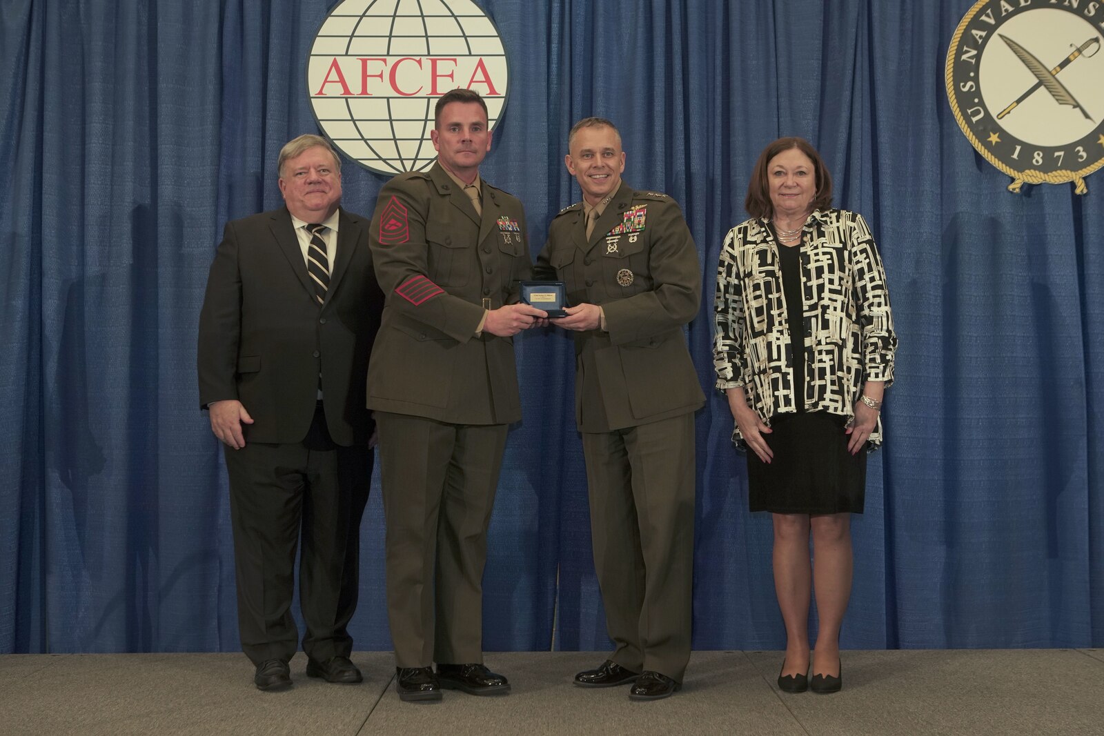 The Copernicus Award honors recipients for their consistent and superior performance in their command, control, communications, computers and intelligence (C4I)/ information technology-related job fields. (U.S. Marine Corps photo by Cpl. Sydney Smith)
