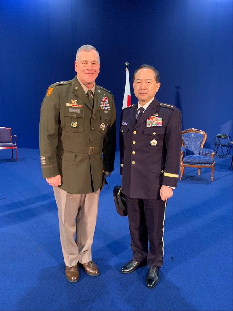 U.S. Space Command commander, U.S. Army Gen. James Dickinson, visited Japan March 17-18, 2022.