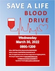 On Wednesday March 30, 2022 from 0800-1200 the Armed Services Blood Program Blood Drive sponsored by FMFLANT, MARFORCOM, MARFOR NORTHCOM will be conducted at building NH-33, NSA Hampton Roads. The blood drive will support active duty service members and hospital patients of all blood types. You can pre-register online at: www.militarydonor.com and any questions can be answered via email at: ralph.k.peters.civ@mail.mil