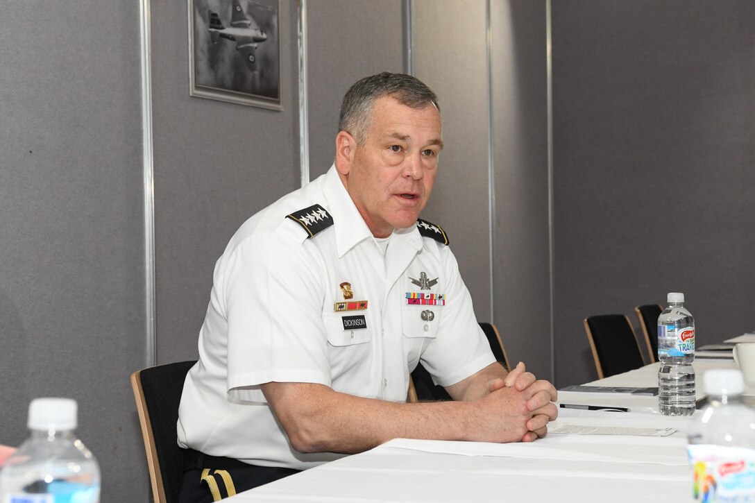 Gen. James Dickinson, U.S. Space Command commander, hosted a media roundtable during The Air and Space Power Conference, Canberra, Australia, March 22.