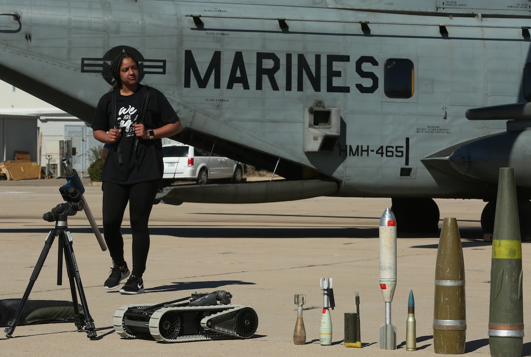 Educators participated in Educators Workshop on Marine Corps Air Station Miramar, California, Feb. 9, 2022. The educators had the opportunity to speak with first-term Marines and explore military aircrafts. The workshop allows attendees to return home and provide firsthand experience and knowledge to their students interested in military service. (U.S. Marine Corps photos by Lance Cpl. Nayomi Koepke)
