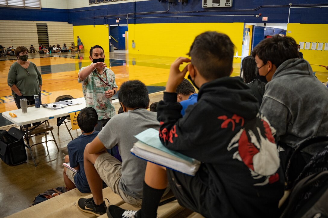 The event was part of the school’s job fair in which students from the Design and Technology Academy met with various organizations to learn about different employment programs. The PHNSY & IMF Apprentice Program is a successful partnership between the shipyard, the U.S. Department of Labor, and Honolulu Community College. Graduating apprentices earn a tuition-paid Associate in Applied Science degree, and a certificate from the U.S. Department of Labor.