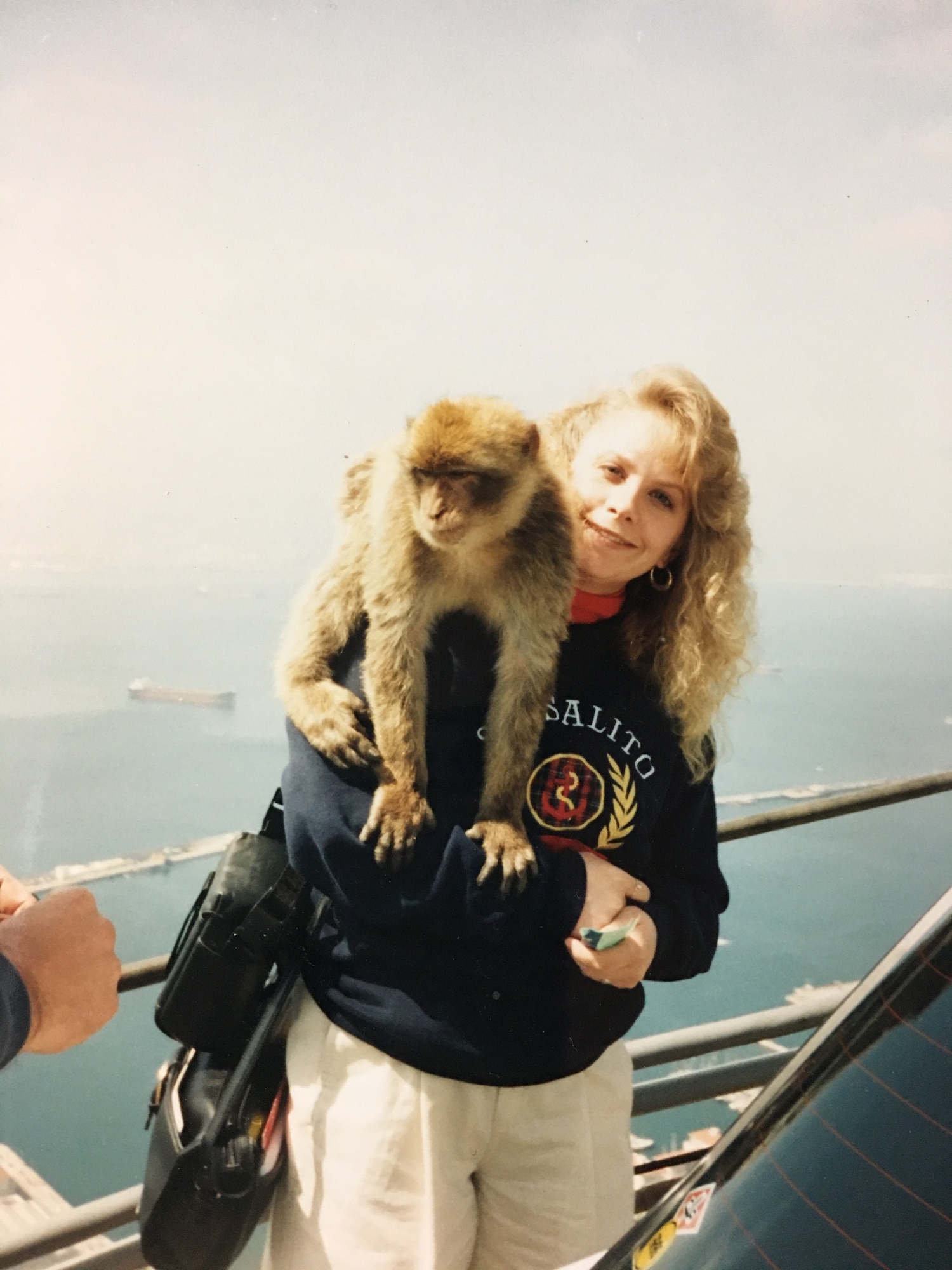 Tammy Jetton during a temporary duty assignment to Rota, Spain that allowed for a side trip to Gibraltar.