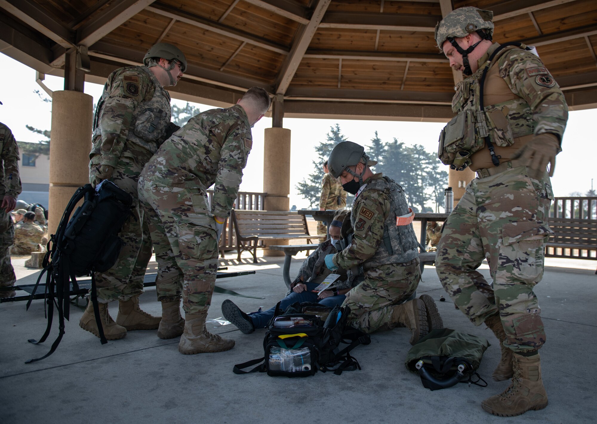 simulated casualty evacuation scenario