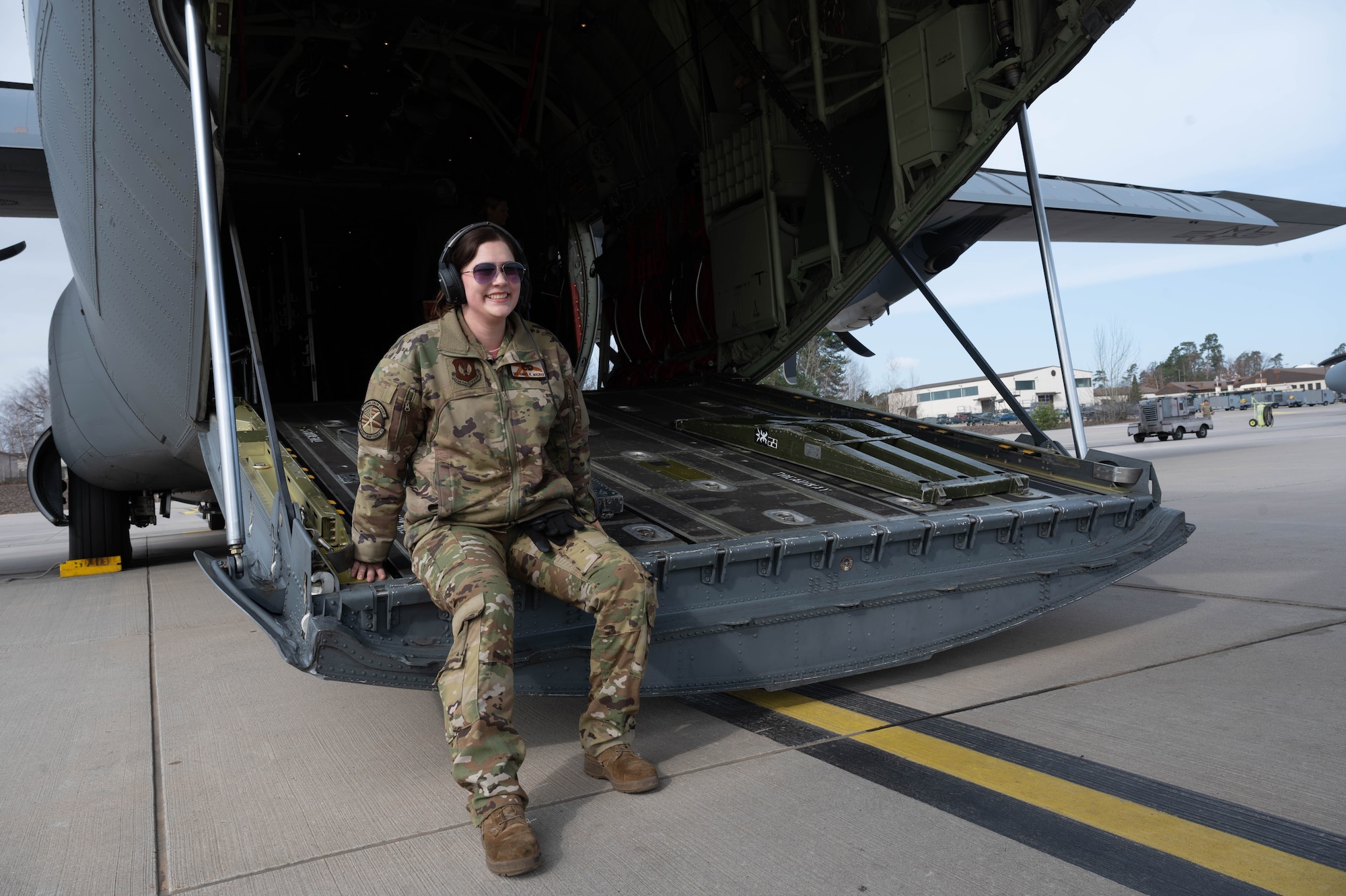 An Airman poses for a photo.