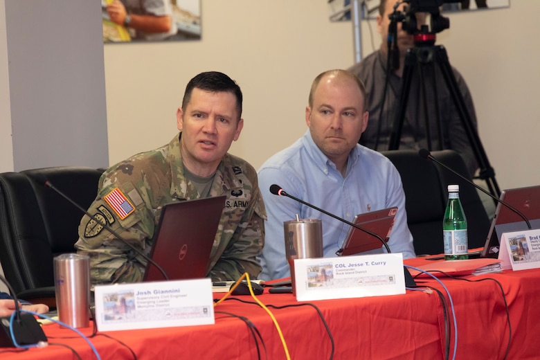 Col. Jesse Curry, Commander, Rock Island District and Brad Houzenga, Deputy Chief Operations Division, Rock Island District